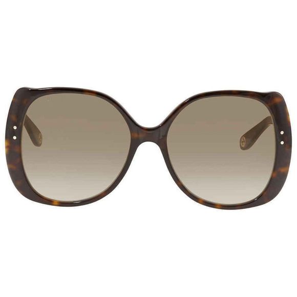 NEW Gucci Brown Grey Butterfly Women\'s Sunglasses
